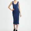 Donna Karan New York Draped Jersey Dress in Blue (black) - Lyst