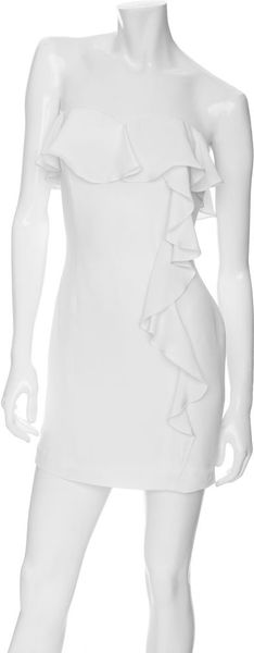 Jay Godfrey Strapless Mini Ruffle Dress - Lyst