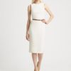 Michael Kors Belted Wool Crepe Dress in White (ivory) - Lyst