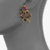 Oscar De La Renta Stone Embellished Clipon Earrings in Gold (bronze) - Lyst