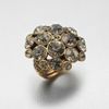 Oscar De La Renta Pavé Stone Accented Dome Ring in Gold (pewter) - Lyst