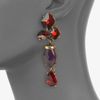 Oscar De La Renta Swarovski Crystal Cluster Drop Clipon Earrings in Multicolor (red) - Lyst
