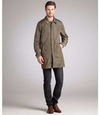  Prada Sport Taupe Nylon Threequarter Length Raincoat 