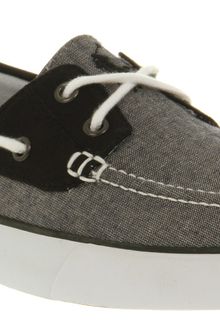 Ralph Lauren Lander Canvas Boat Shoe Grey Chambray - Lyst