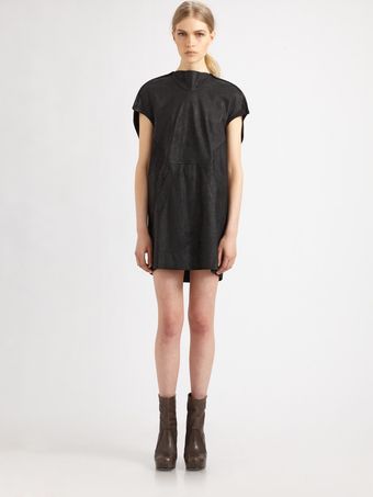 Rick Owens Washed Leather Tunic - Lyst
