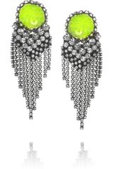 Shourouk E Vegas Sequin and Crystal Earrings