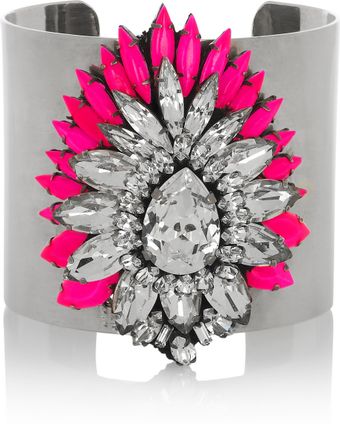  Yildiz Sterling Silver Crystal Cuff 