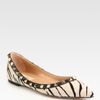 Valentino Rockstud Tiger printed Pony Hair Flats in Beige - Lyst