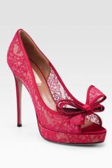 Valentino Lace Couture Bow Pumps