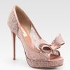 Valentino Lace Couture Bow Pumps in Pink (rose) - Lyst