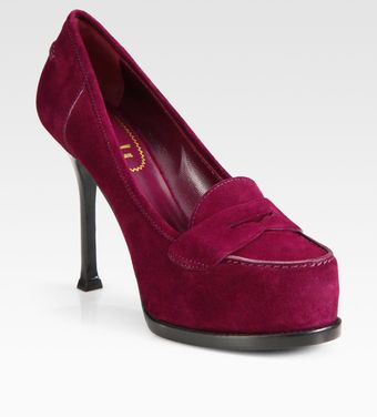  Suede Platform Pumps 