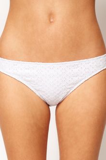 Asos Broderie Anglaise Ruffle Back Bikini Bottoms - Lyst