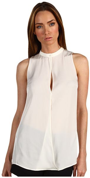 Calvin Klein Blouse in White (p) - Lyst