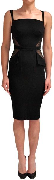 Givenchy Tulle and Jersey Dress in Black - Lyst