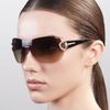 Gucci Logo Shield Sunglasses Golden in Gold - Lyst