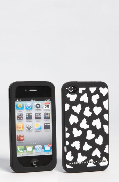 Marc By Marc Jacobs Wild Hearts Iphone 4 4s Cover in Black (black/ white) - Lyst