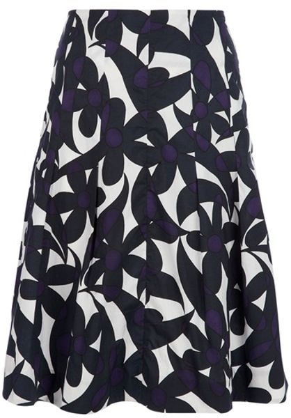 Marni Floral Print Skirt in Blue (floral) - Lyst