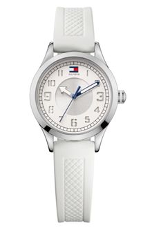 Tommy Hilfiger Womens White Silicone Strap - Lyst