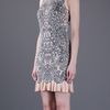 Alexander Mcqueen Jacquard Ruffle Dress in Gray (pink) - Lyst