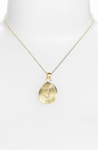 Ariella Collection Crystal Initial Pendant Necklace - Lyst