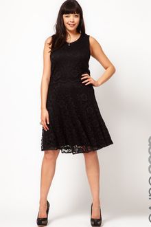 Asos Exclusive Skater Dress in Lace - Lyst
