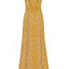 Elie Saab Lace Panel Sequin Gown in Gold - Lyst