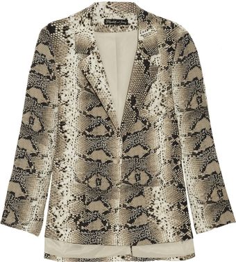 Elizabeth And James Christopher Pythonprint Silk Blazer - Lyst