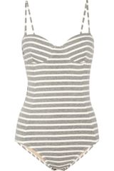 J.Crew Striped Stretchcotton Swimsuit
