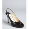 Jimmy Choo Black Leather Nova Peep Toe Slingbacks in Black - Lyst