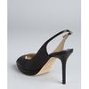 Jimmy Choo Black Leather Nova Peep Toe Slingbacks in Black - Lyst