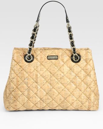  Maryanne Quilted Cork Patent Leather Tote Bag 