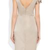 Lela Rose Ruffled Silk Satin Dress in Beige (champagne) - Lyst