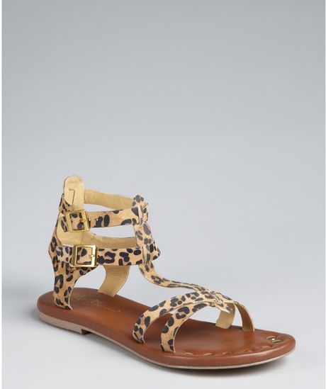 gladiator leopard sandals