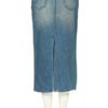 Moto Moto Vintage Midi Denim Skirt in Blue (mid stone) - Lyst