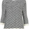 Topshop Zigzag Knit Jumper By Boutique in Blue (navy blue) - Lyst