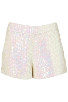Topshop Premium Mermaid Sequin Shorts - Lyst
