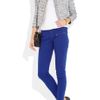 Victoria Beckham Twist Midrise Skinny Jeans in Blue (cobalt) - Lyst