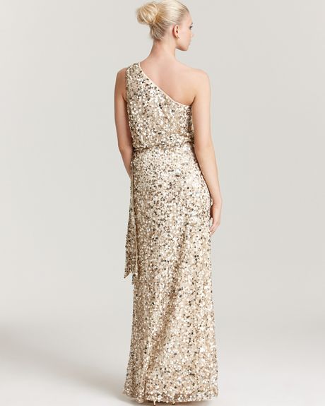 aidan mattox sequin gown