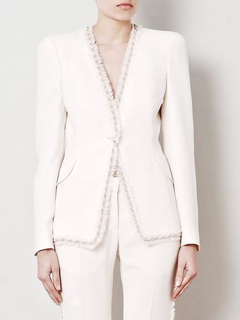 Alexander McQueen Mother Of Pearl Embroidered Tuxedo Suit - Lyst