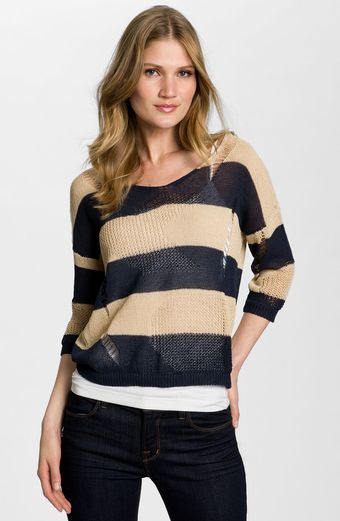 BCBGMAXAZRIA Drop Stitch Stripe Sweater - Lyst