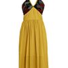 Burberry Prorsum Beaded Silk Dress in Yellow - Lyst