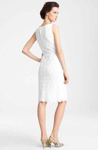 Dolce & Gabbana Boatneck Lace Dress - Lyst
