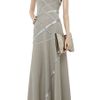 Hervé Léger Beaded Multistrap Gown in Gray - Lyst