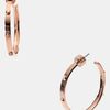 Michael By Michael Kors Michael Kors Heritage Astor Medium Screw Hoop Earrings in Pink (rose gold) - Lyst