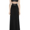Michael Kors Cutout Leather and Stretchjersey Gown in Black - Lyst