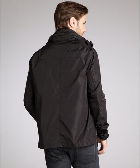 hooded mac jacket