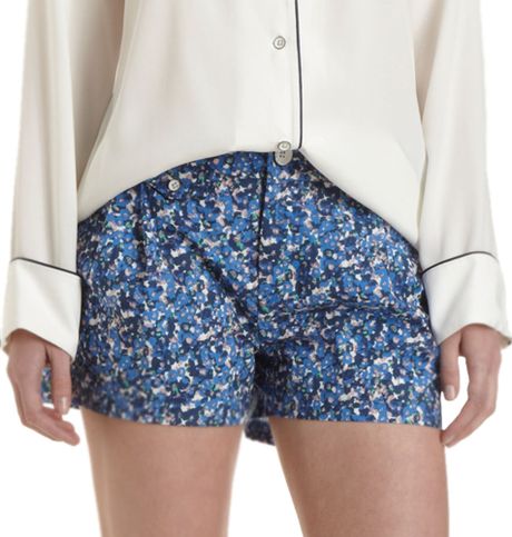 Rag & Bone Harper Short in Blue (floral) - Lyst