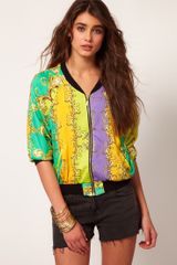 River Island River Island Scarf Print Bomber Jacket