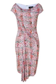 Saloni Coral and Olive Shibori Print Dress - Lyst