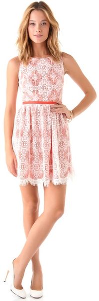 Shoshanna Lace Matina Dress - Lyst
